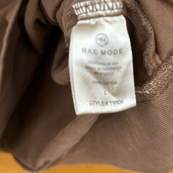 New Rae Mode Cropped Cotton Mineral Washed Sleeveless Top in Brown in Sz Large - Picture 6 of 6